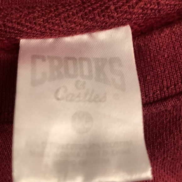 Crooks & Castles Maroon Sweatshirt Size L - Picture 4 of 5